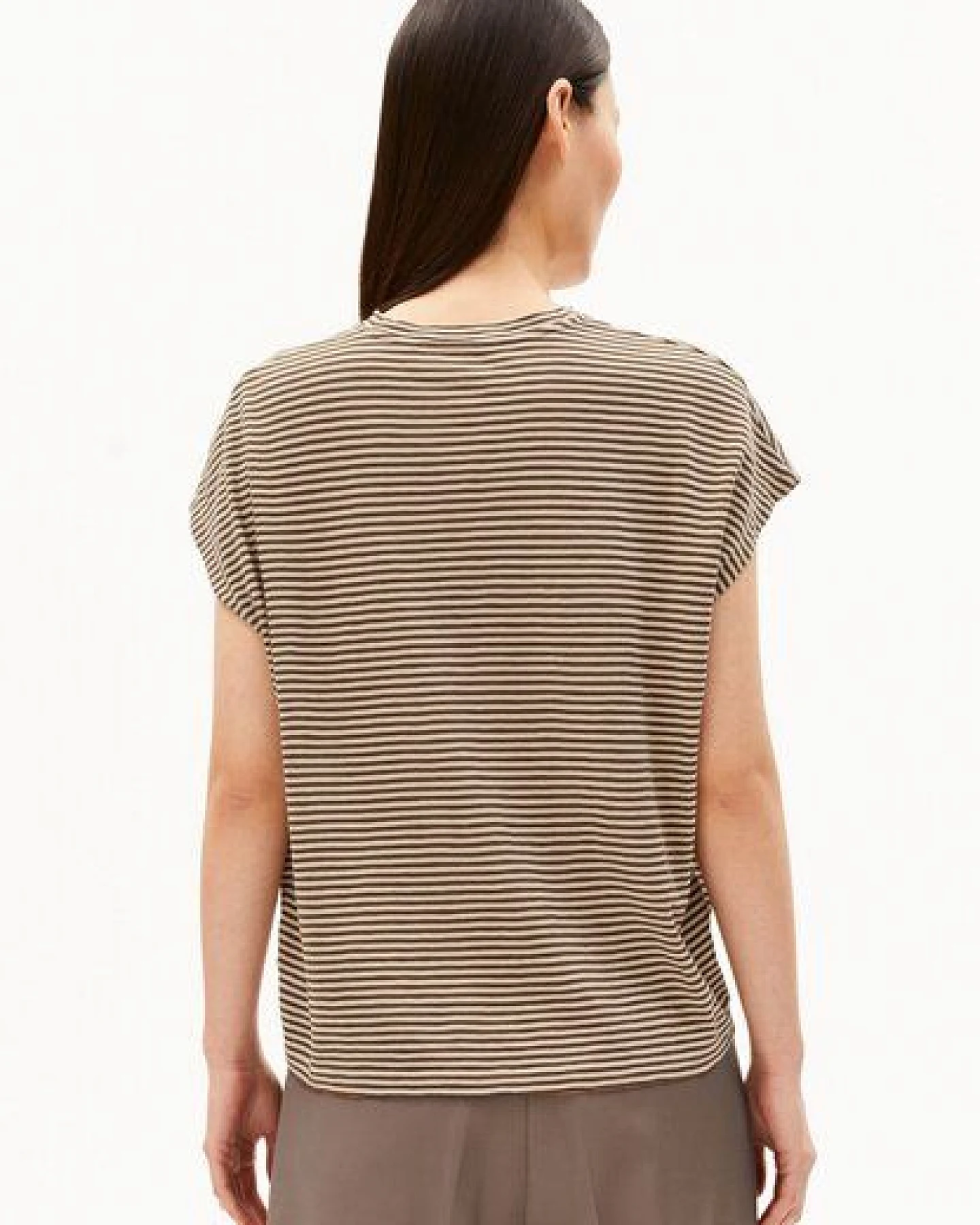 ARMEDANGELS SLUB JERSEY STRIPE Damen T-Shirt aus Bio-Baumwolle – Ansicht 2