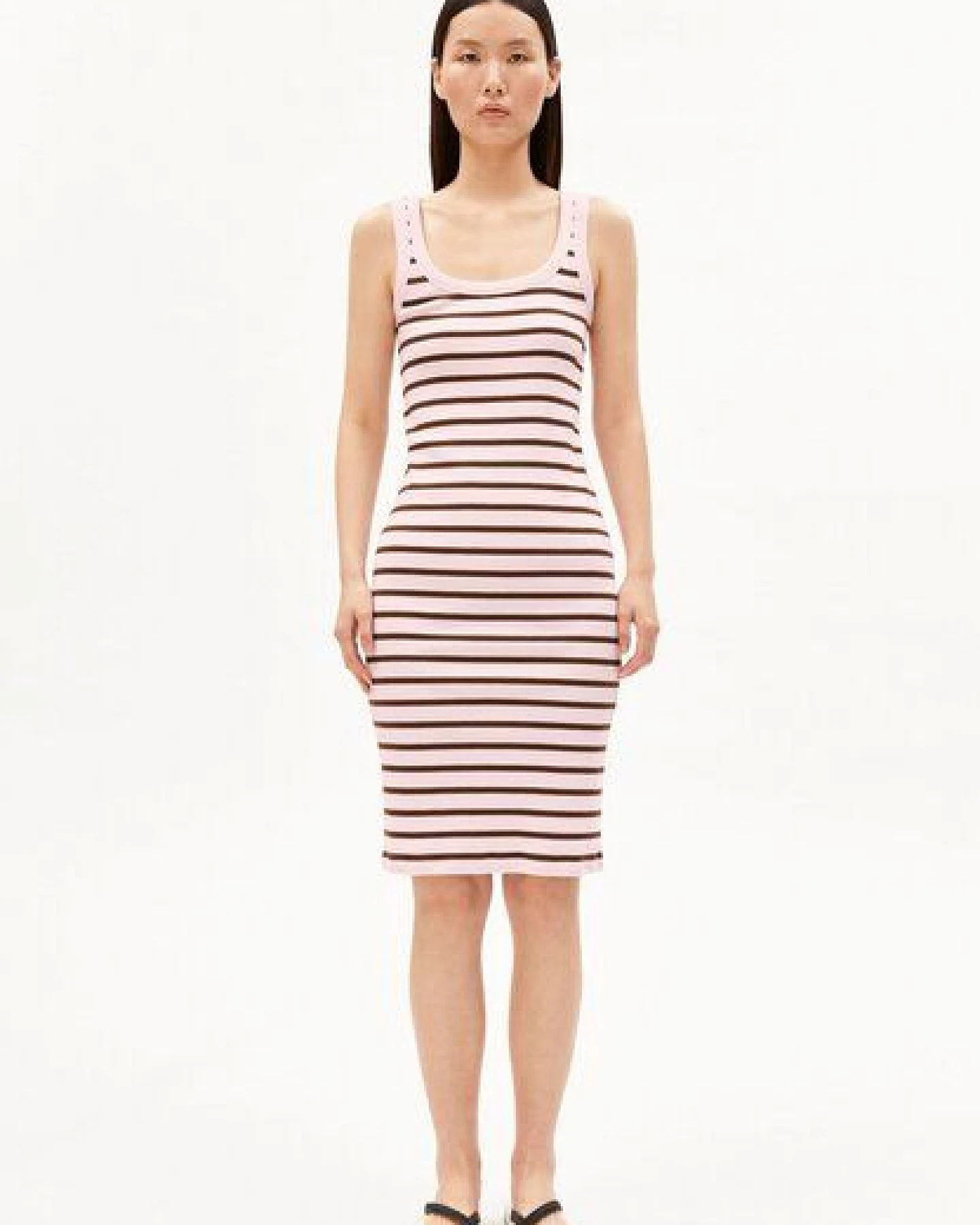 ARMEDANGELS RIB STRIPE Damen Jerseykleid aus Bio-Baumwoll Mix – Ansicht 4