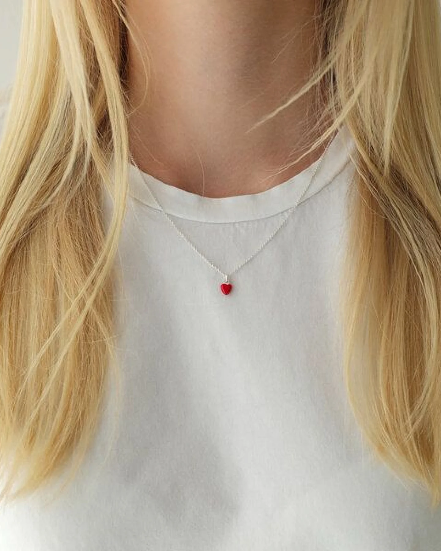 BELLYBIRD Jewellery Halskette - kleines Herz, Anhänger/ Silber/ Silber emailliert – Ansicht 3