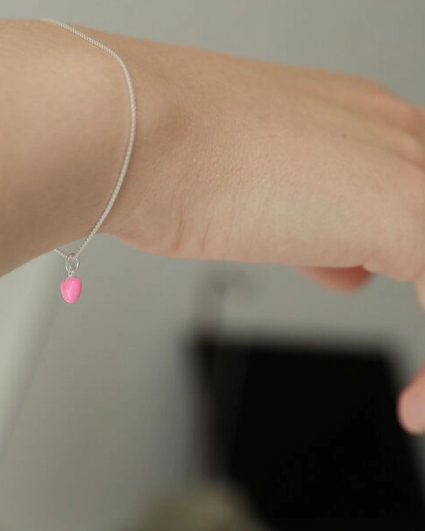 BELLYBIRD Jewellery Armband - kleines Herz, Anhänger/ Silber/ Silber emailliert/ Silber vergoldet – Ansicht 3