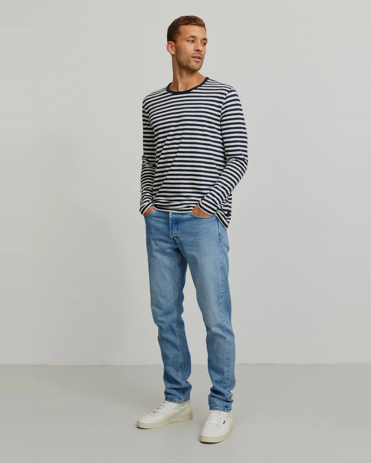 Longsleeve Maca Stripes Blau – Ansicht 2