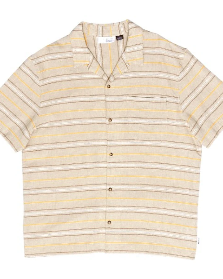 Mazine - Striped Linen-Mix Resort Shirt - Hemd Gr XXL beige