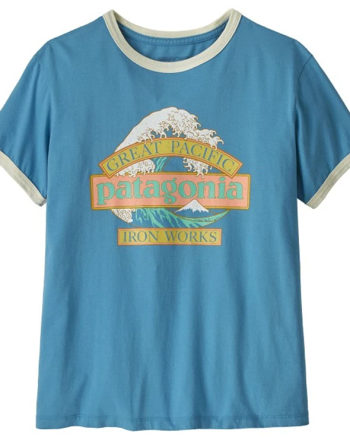 Patagonia - Women's Great Waves Ringer Tee - T-Shirt Gr L blau