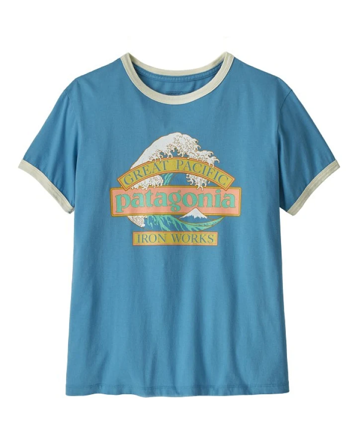 Patagonia - Women's Great Waves Ringer Tee - T-Shirt Gr L blau