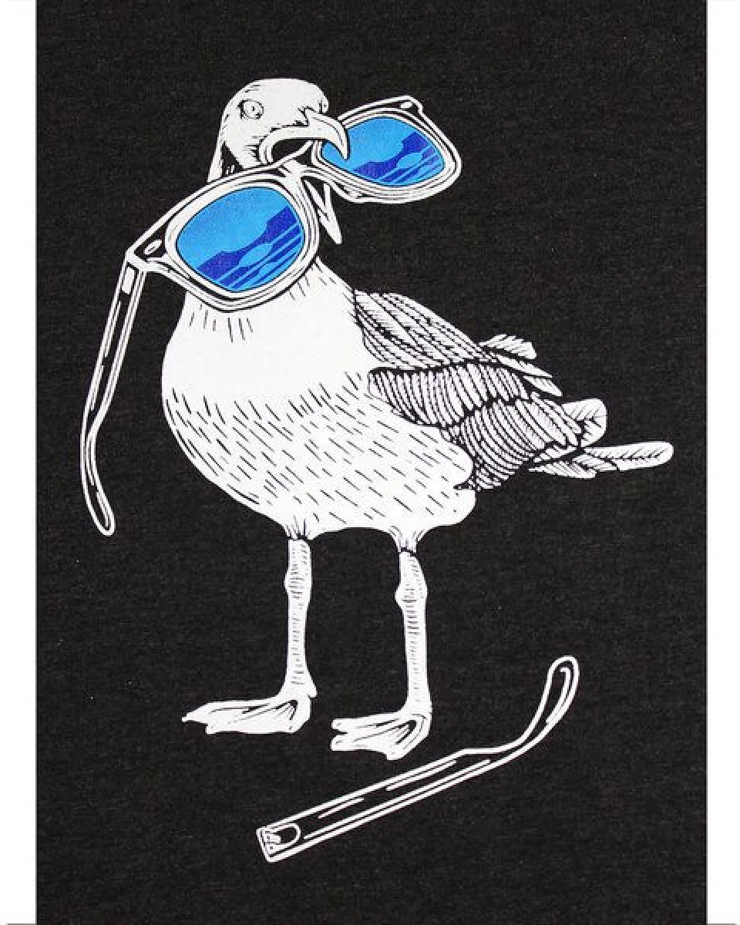 FÄDD Herren T-Shirt Rundhals aus Bio-Baumwolle "Hipster Haps Möwe" Grau – Ansicht 2