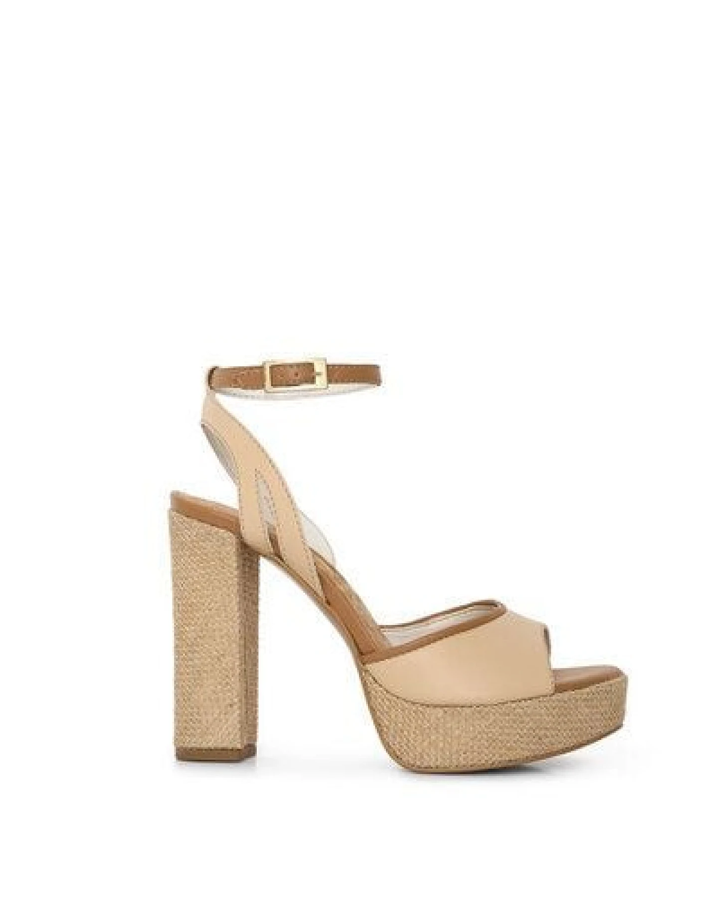 AGAZI H(OLA)! – beige wedge sandals made from mushroom leather and jute – Ansicht 3