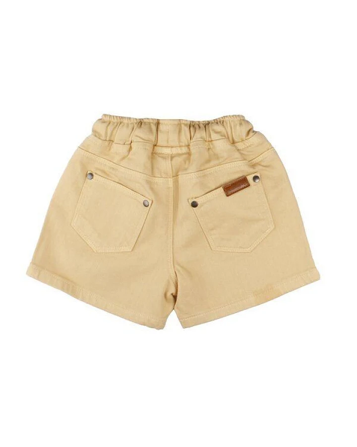 Kleinkinder Shorts GOTS zertifiziert – Beige, elastischer Bund, leicht & bequem