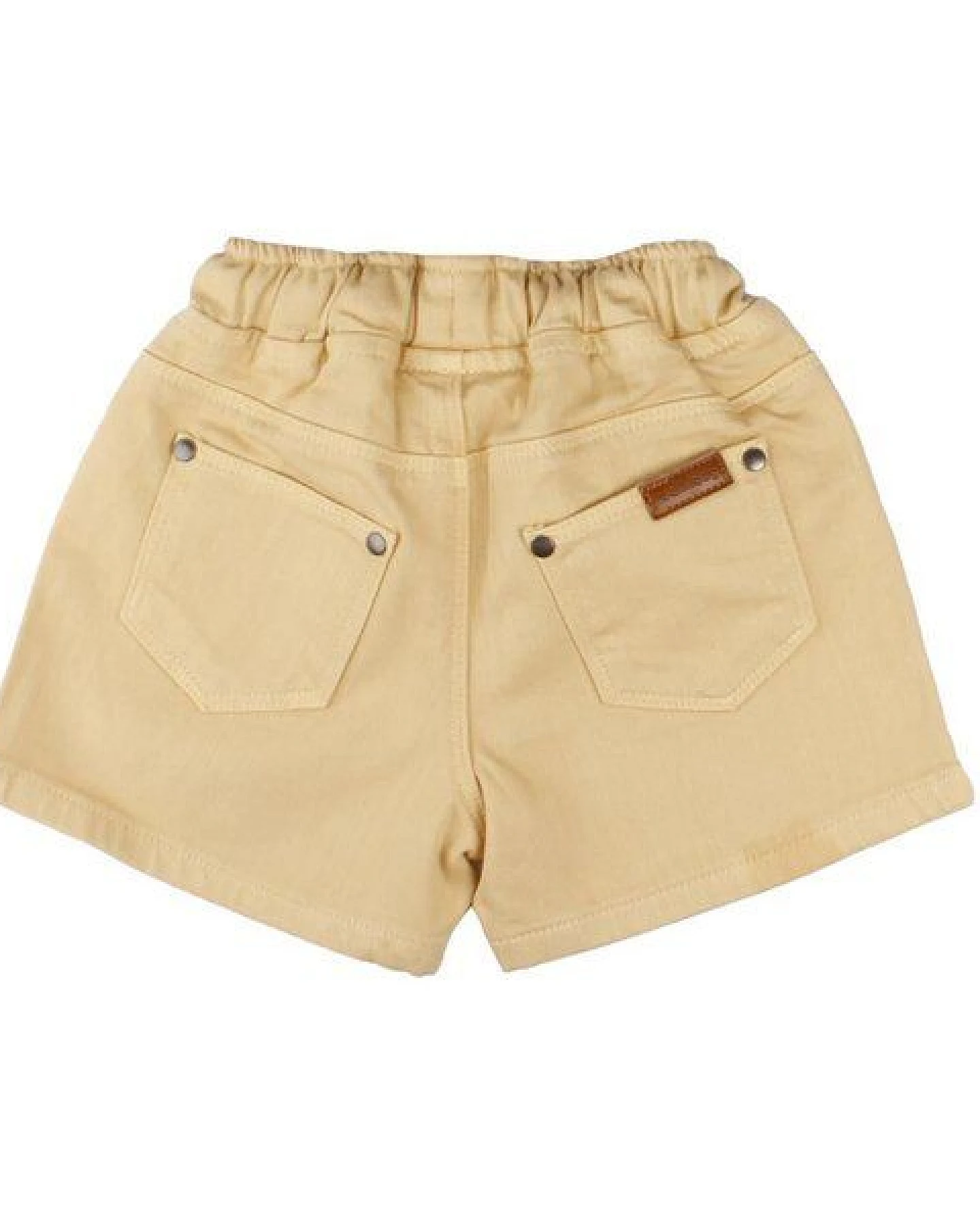 Kleinkinder Shorts GOTS zertifiziert – Beige, elastischer Bund, leicht & bequem – Ansicht 2