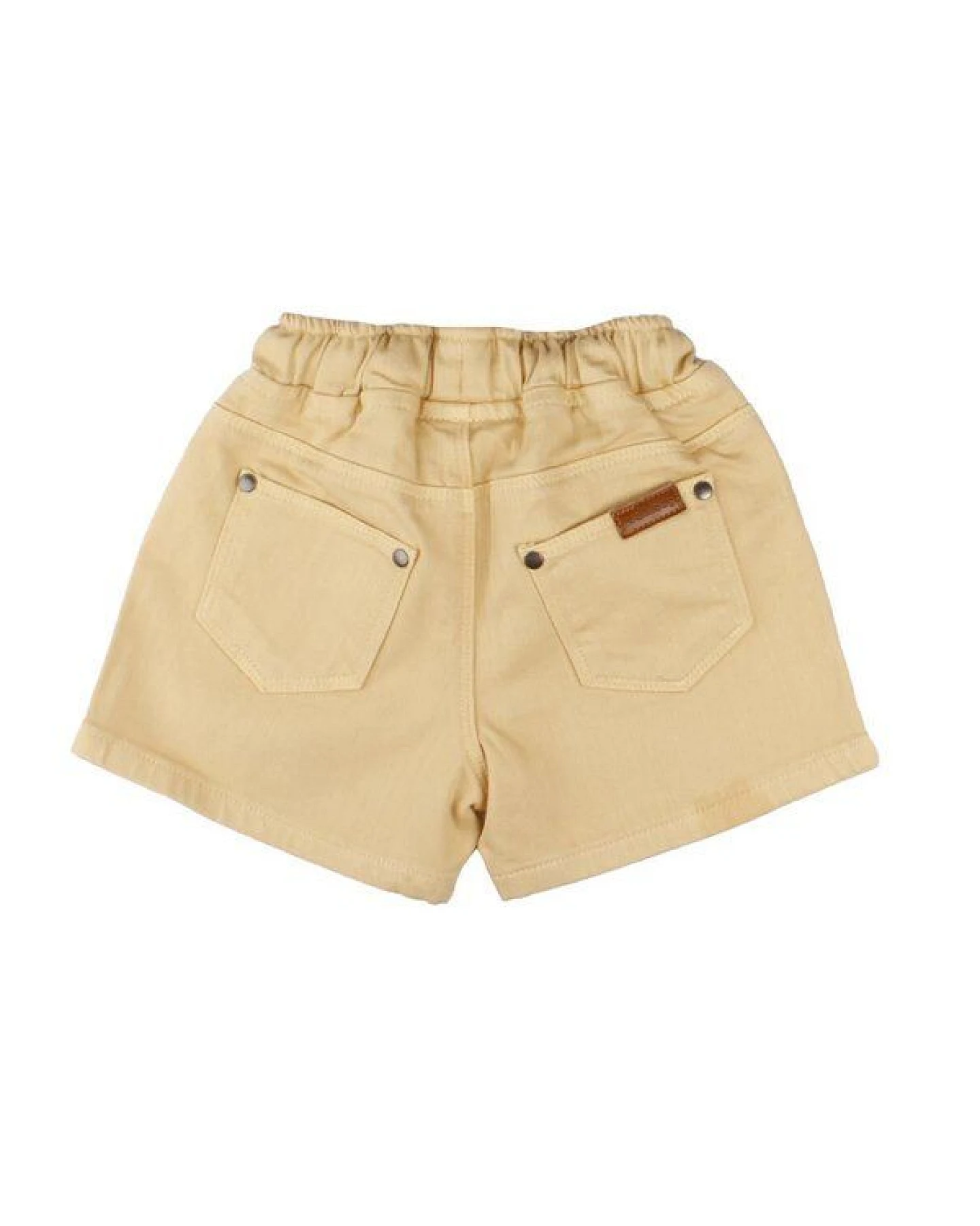Kleinkinder Shorts GOTS zertifiziert – Beige, elastischer Bund, leicht & bequem – Ansicht 2