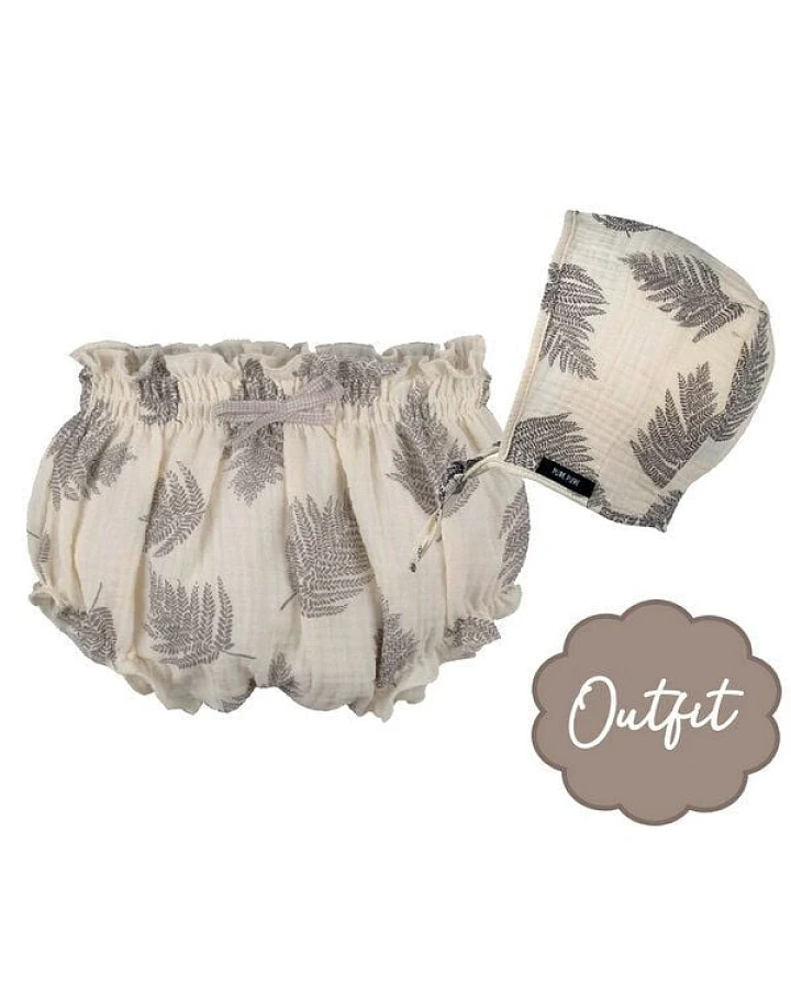Pure pure by Bauer Outfit Bloomer und Babymütze in ecru-floral von pure-pure by Bauer