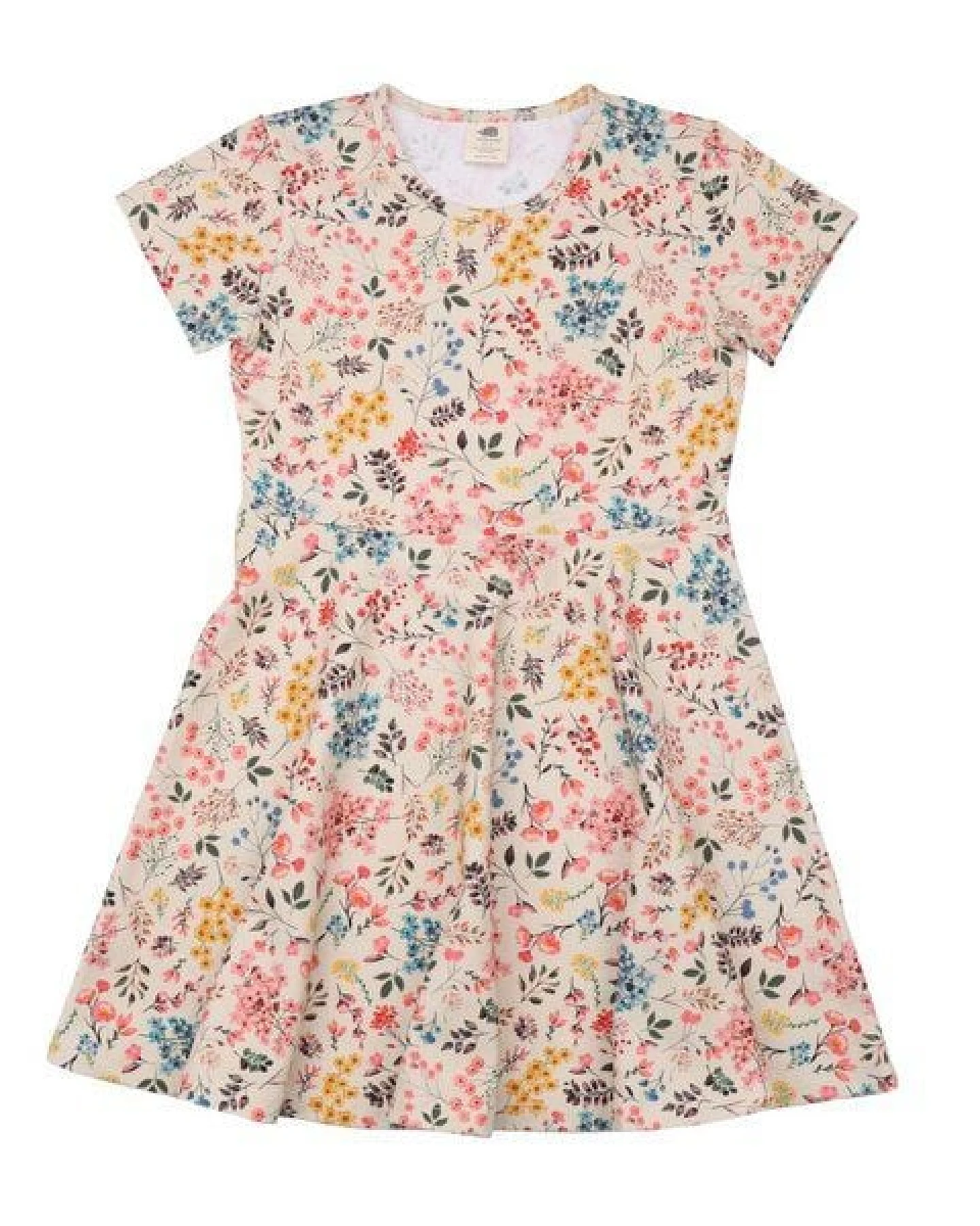 Mini Flowers-Dress - Walkiddy (Flared Dress aus Baumwolle (Bio)) – Ansicht 3