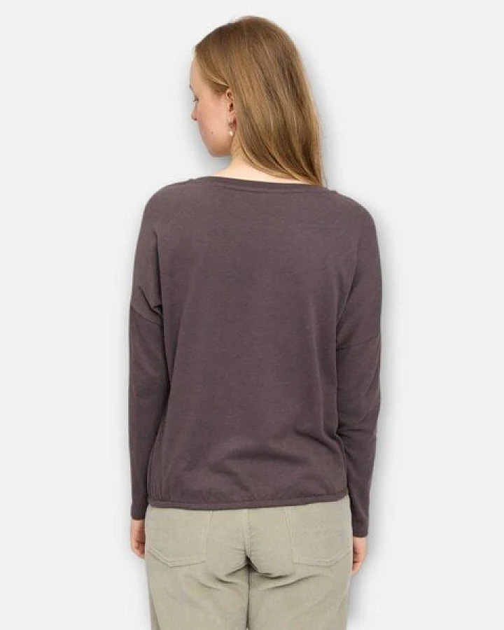 Mazine Jersey Knit Longsleeve, Farbe eggplant