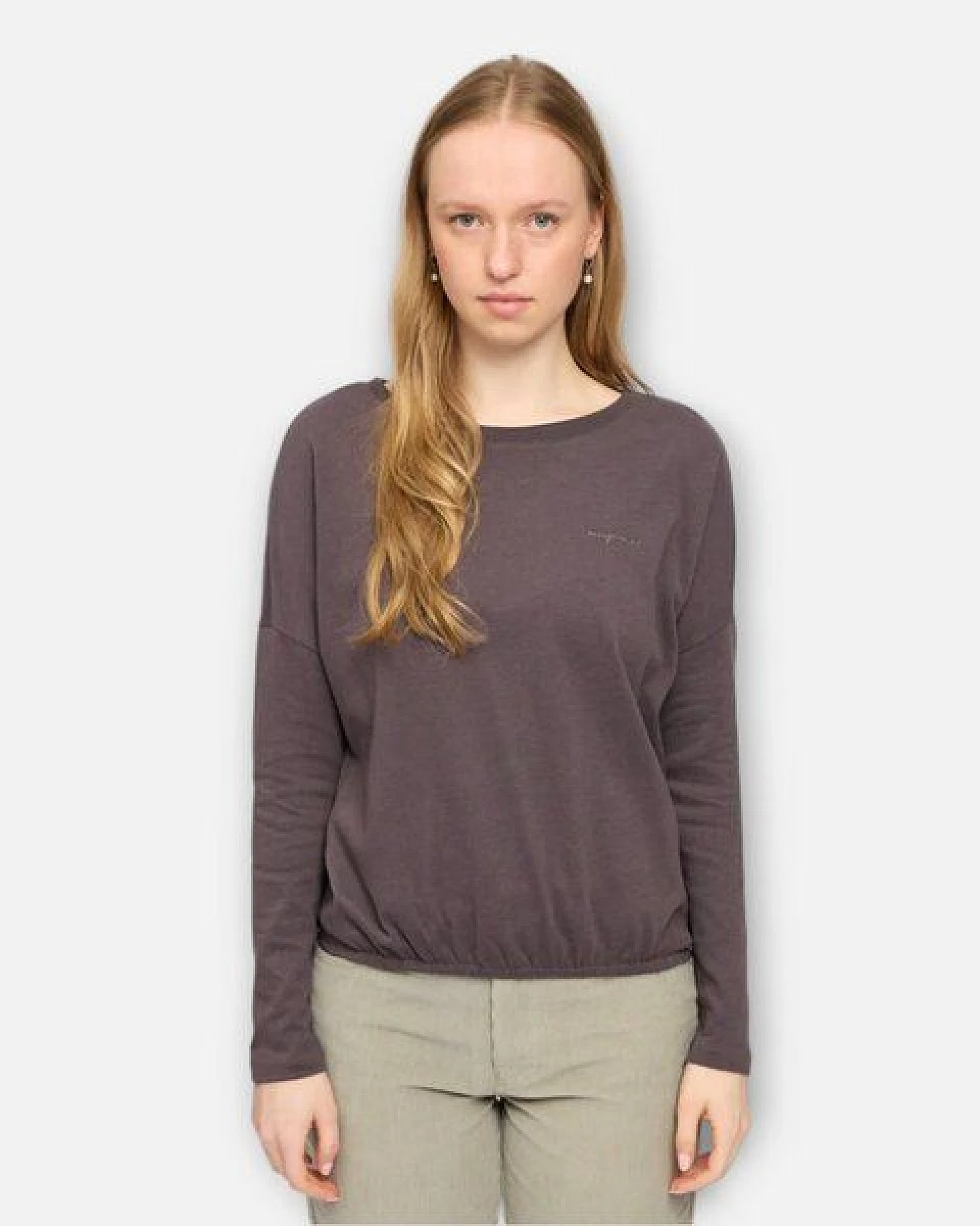 Mazine Jersey Knit Longsleeve, Farbe eggplant – Ansicht 3