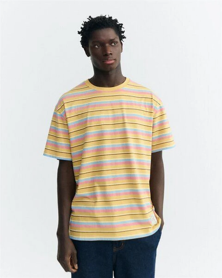 thinking mu Streifen T-Shirt Modell: Aaron