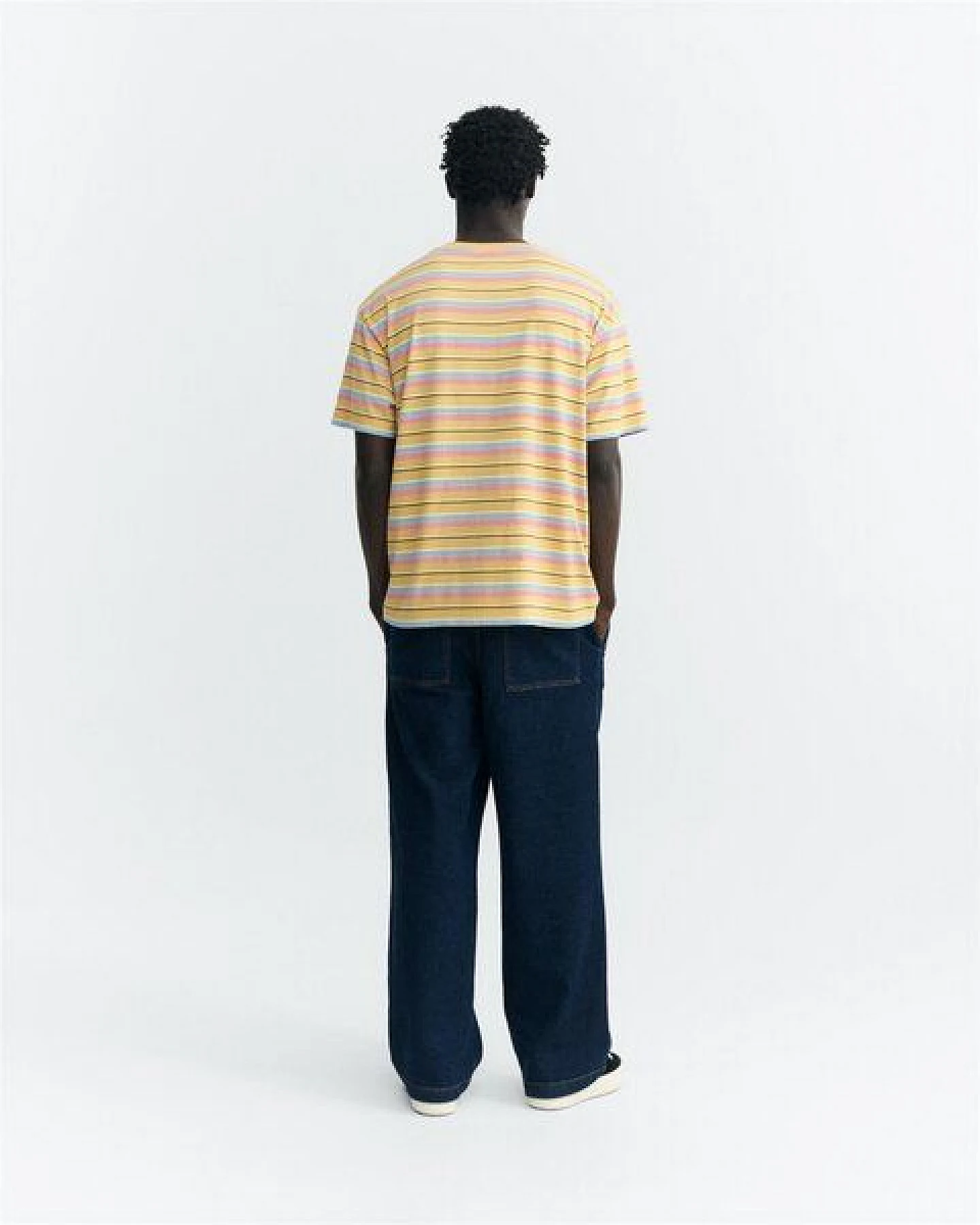 thinking mu Streifen T-Shirt Modell: Aaron – Ansicht 2