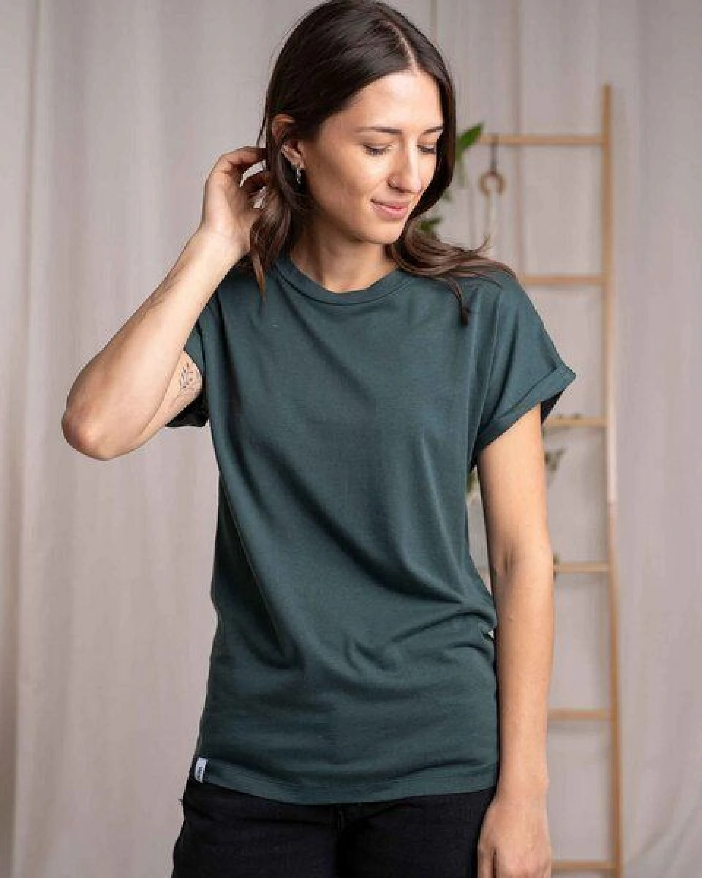 Vresh Clothing Vranziska - Kimono T-Shirt mit TENCEL (TM) Lyocell – Ansicht 2