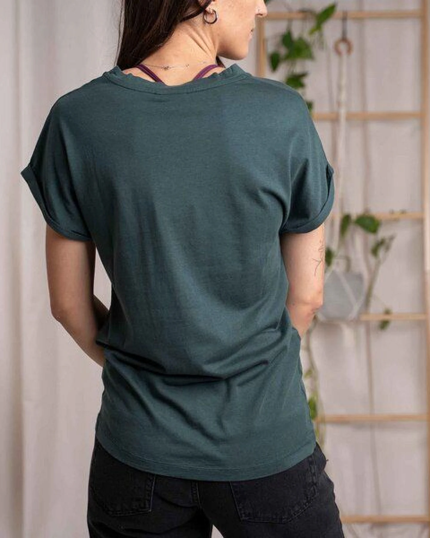 Vresh Clothing Vranziska - Kimono T-Shirt mit TENCEL (TM) Lyocell – Ansicht 3