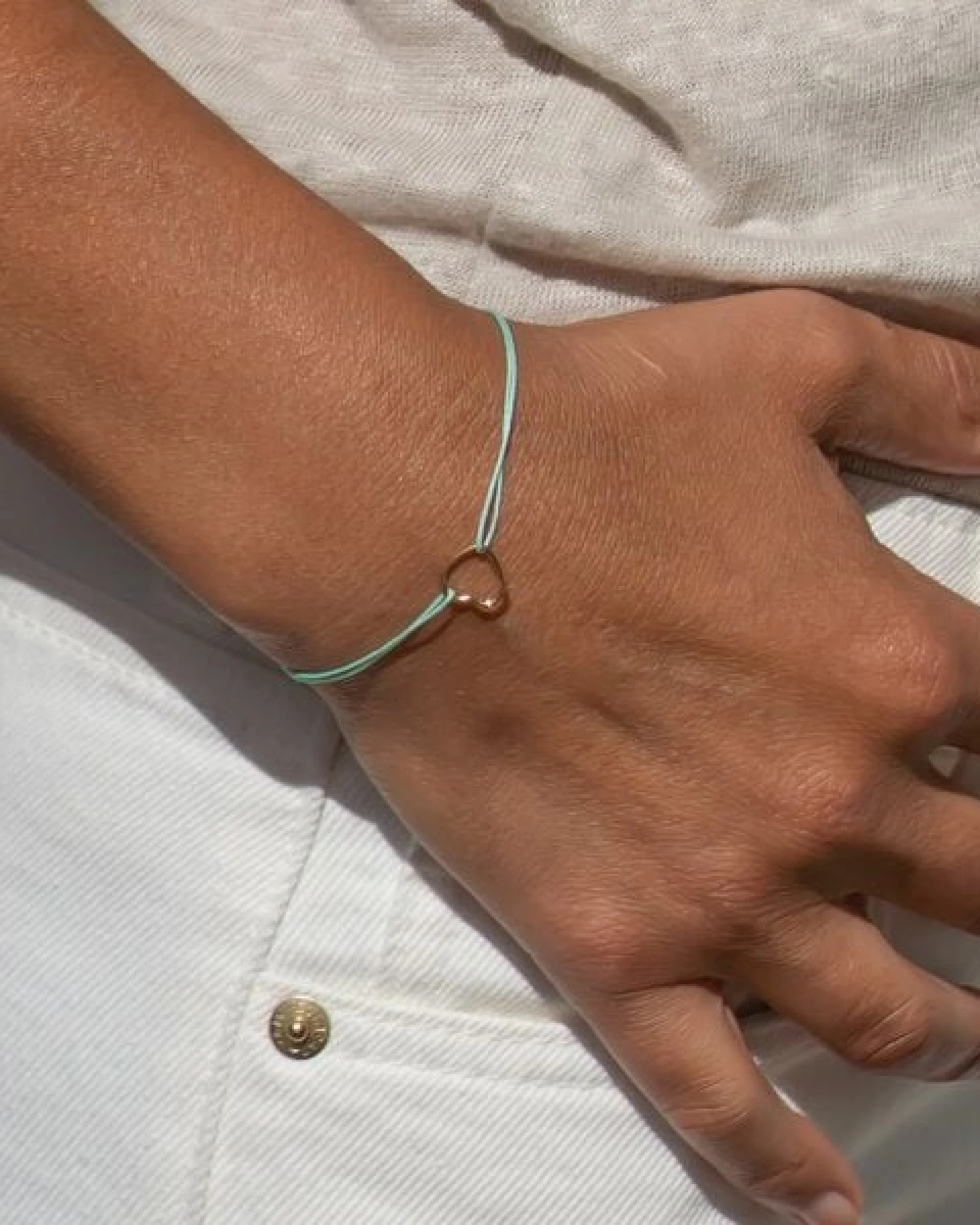 Türkises Armband-Set junilove - verstellbare Armbänder - handgemacht in Deutschland – Ansicht 4