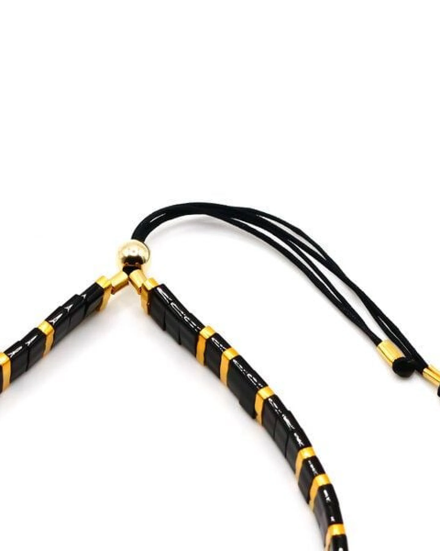 juni Schwarzes Armband "Shiny Black" - individuell verstellbar - handgemacht in Deutschland – Ansicht 4