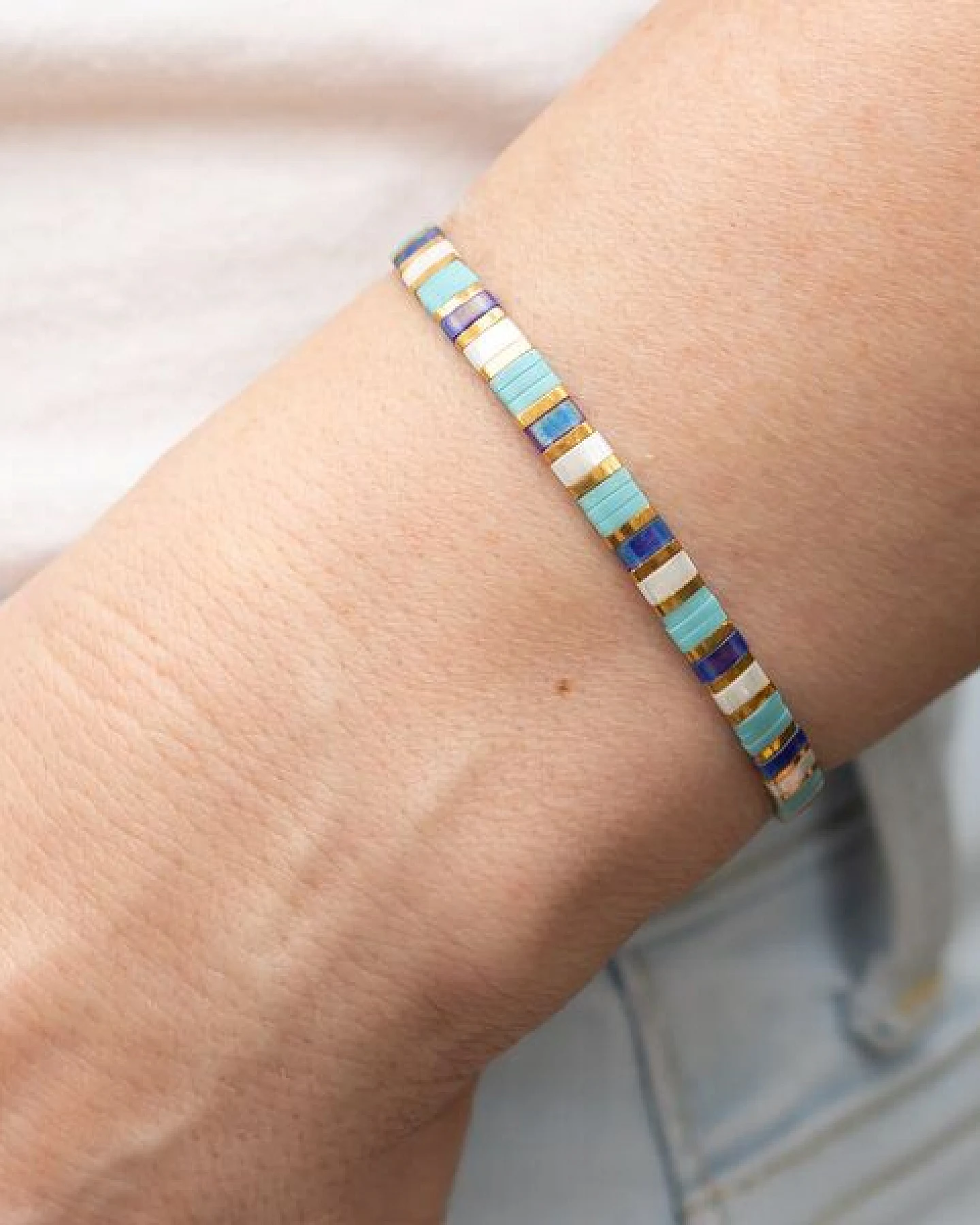 juni Türkises Armband "Ocean Tonic" - einzeln oder als Set mit Herz Armband – Ansicht 3