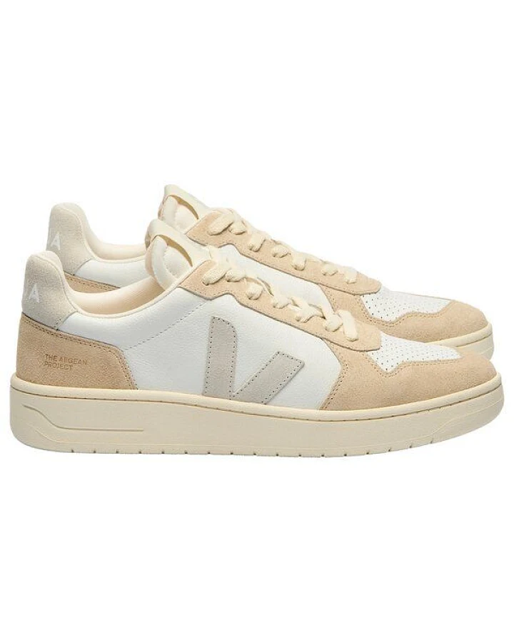 Veja Damen-Sneaker V-82 Leather White Natural Almond