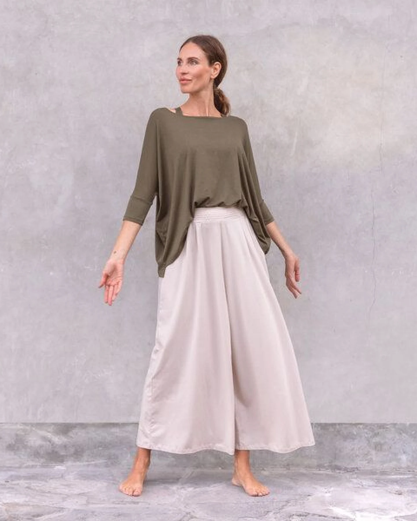 Jaya SHEELA - ¾ Shirt im lässigen loose Fit Style aus elastischem Tencel-Biobaumwoll-Mix – Ansicht 2