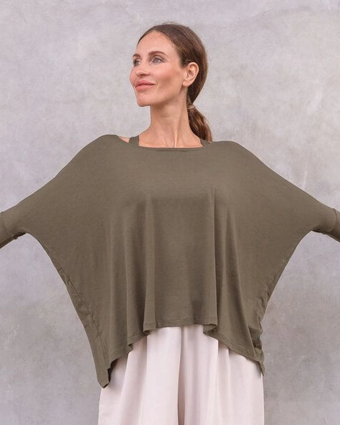 Jaya SHEELA - ¾ Shirt im lässigen loose Fit Style aus elastischem Tencel-Biobaumwoll-Mix – Ansicht 3