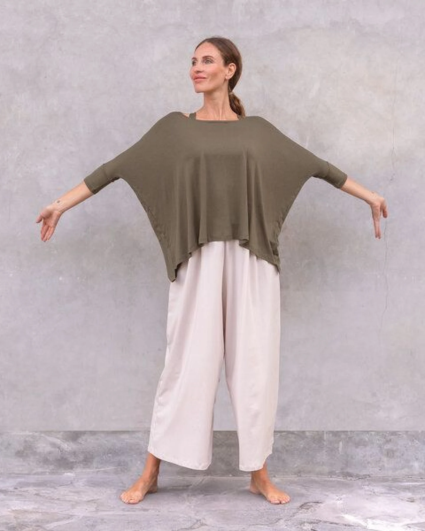 Jaya SHEELA - ¾ Shirt im lässigen loose Fit Style aus elastischem Tencel-Biobaumwoll-Mix – Ansicht 4