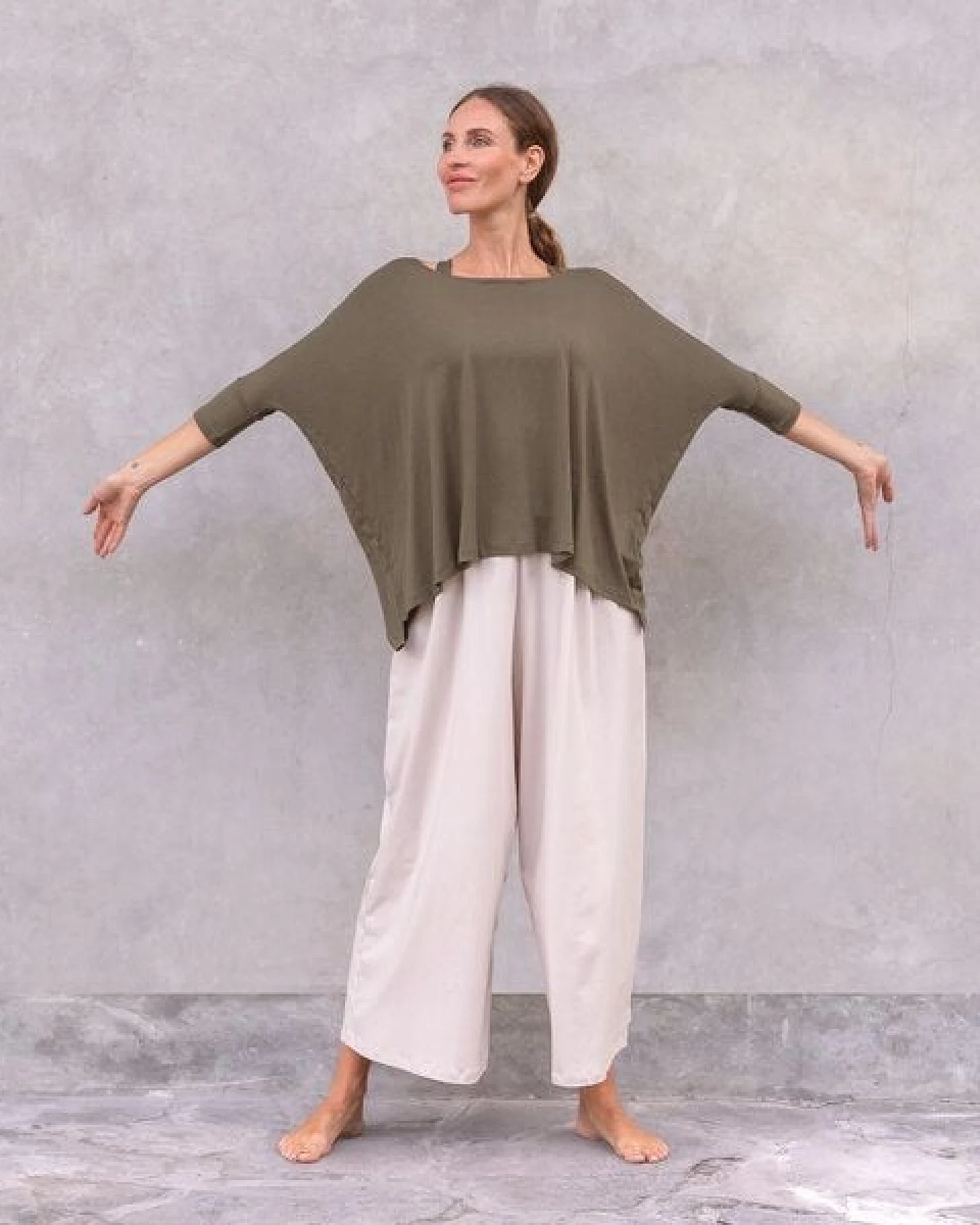 Jaya SHEELA - ¾ Shirt im lässigen loose Fit Style aus elastischem Tencel-Biobaumwoll-Mix – Ansicht 4