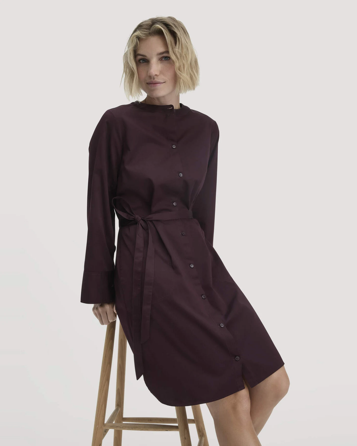 hessnatur Damen Kleid Relaxed aus Bio-Baumwolle - braun - Größe 36 – Ansicht 4