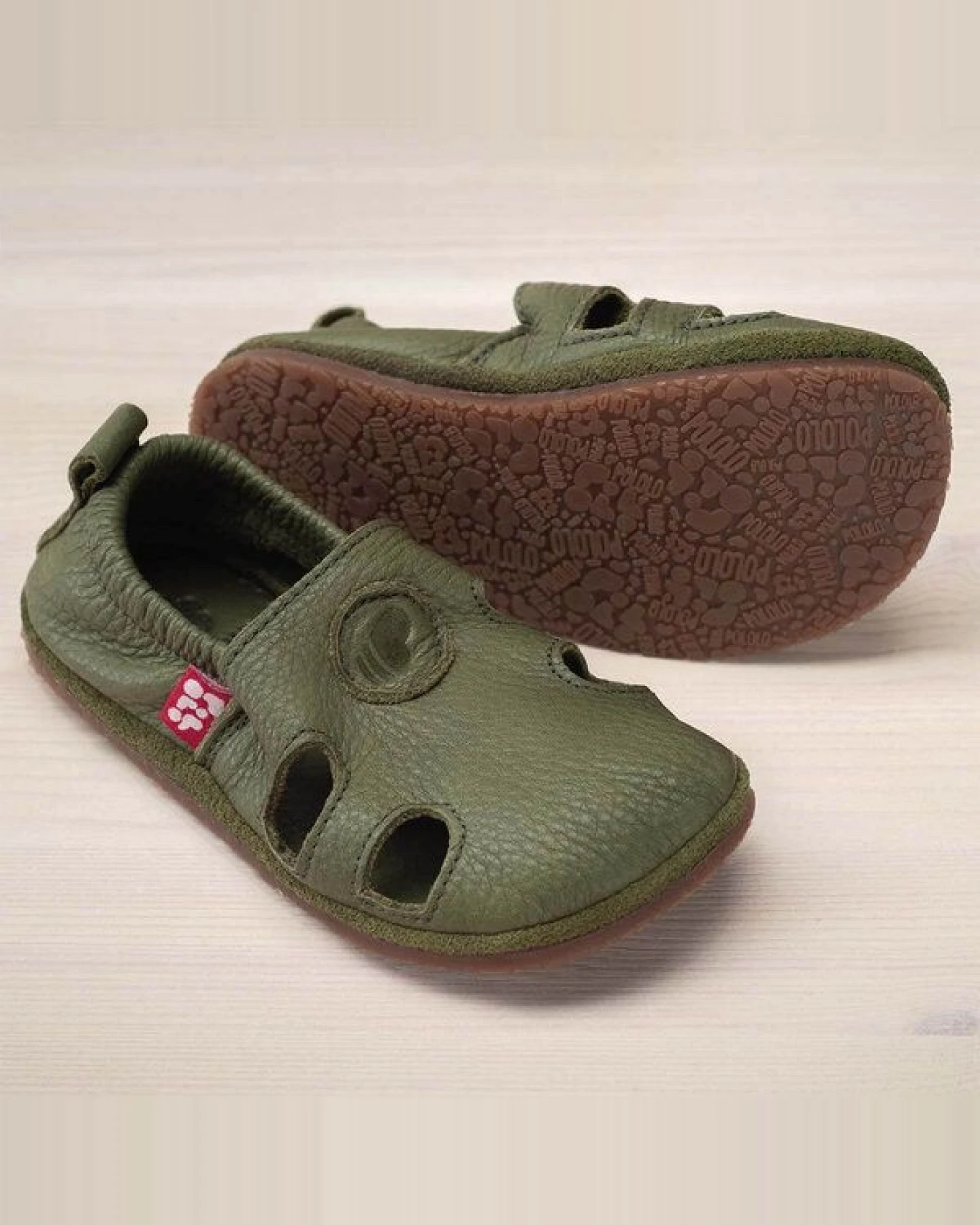 Pololo Barfußschuh "Sommer" aus pflanzlich gegerbtem Leder mit Gummisohle, Größen 20-34 – Ansicht 2