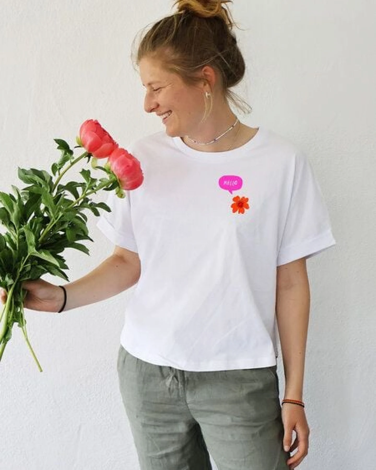 Kultgut Artdesign Biofair - Oversize Shirt/ Hello – Ansicht 4