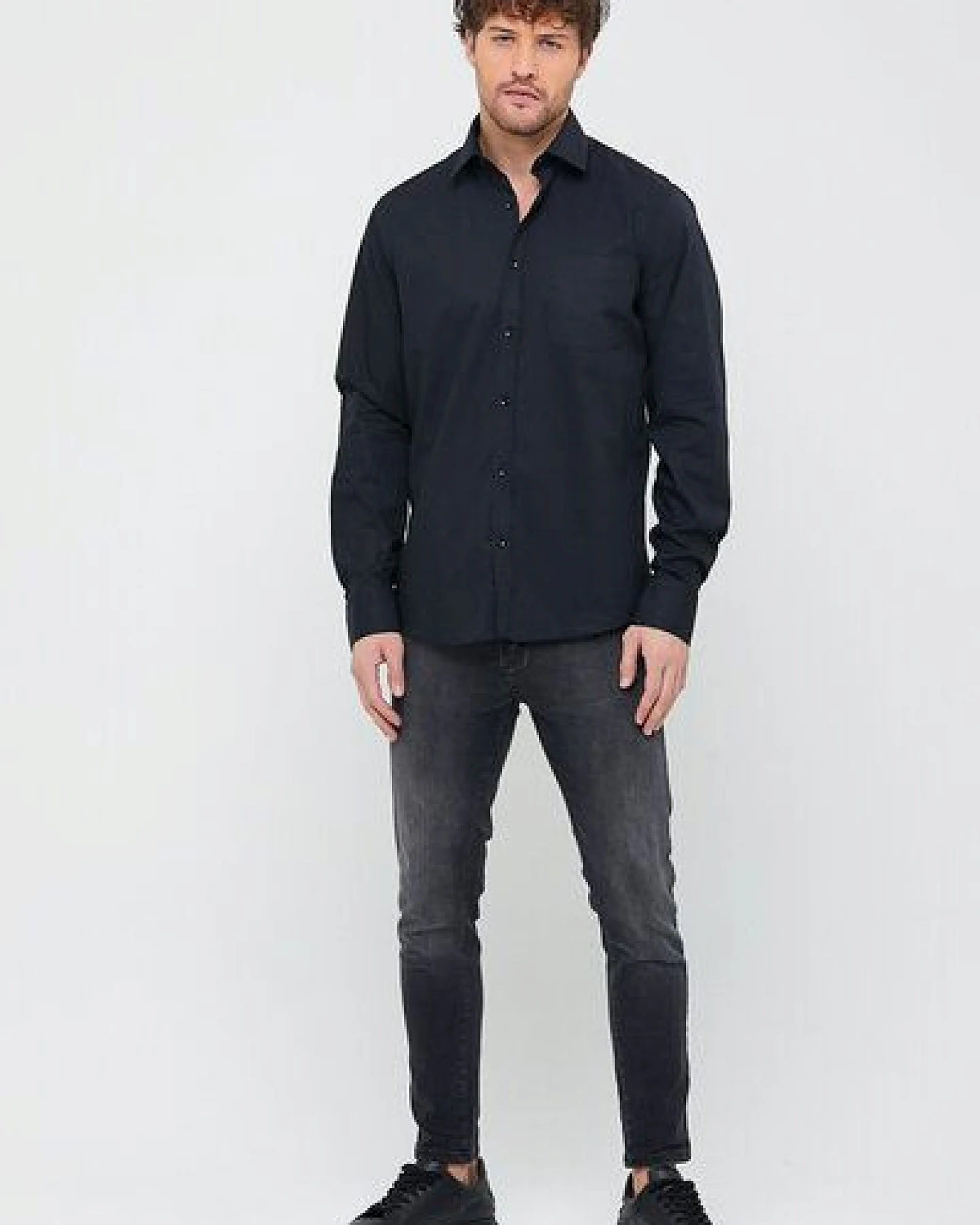 Bruno Barella Herren Classic Business Hemd aus Bio-Baumwolle – Ansicht 2