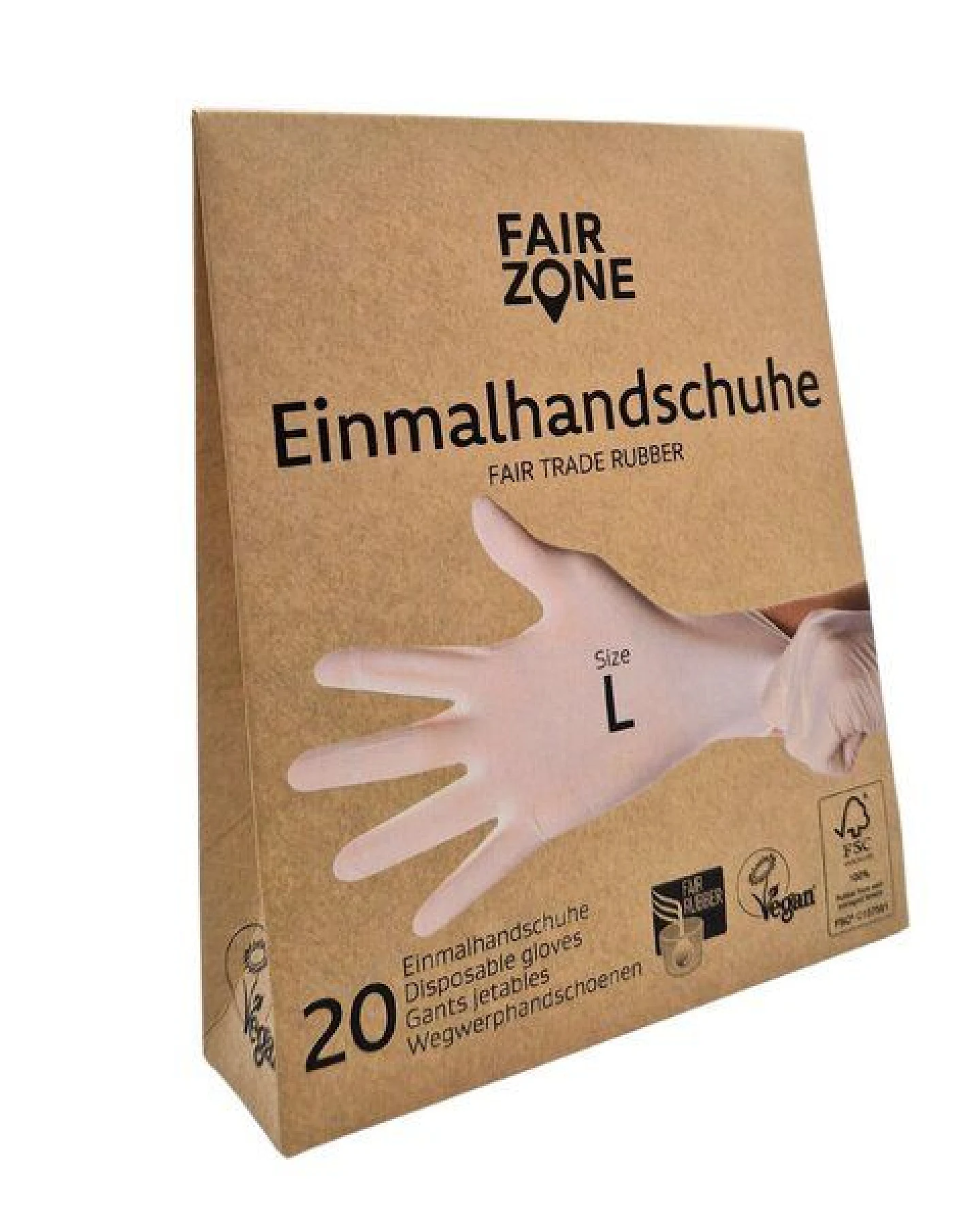 FAIR ZONE Einweghandschuhe Größe L - 20 Stück – Ansicht 2