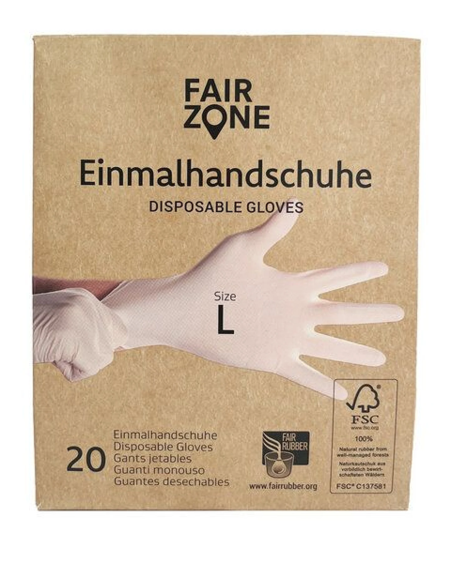 FAIR ZONE Einweghandschuhe Größe L - 20 Stück – Ansicht 2