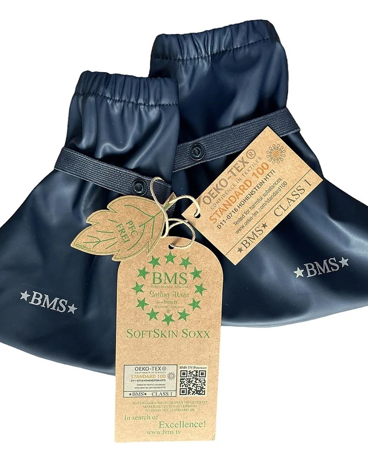 BMS Buddel- und Krabbelschuhe Füsslinge für Babys, ungefüttert, SoftSkin marine