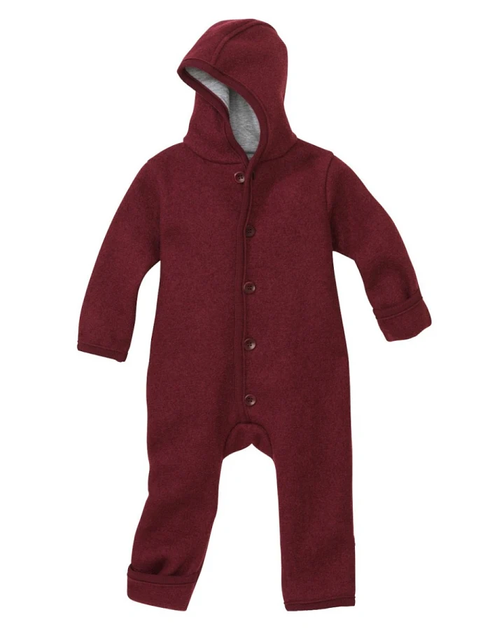 Disana Baby Walk-Overall Bio-Merinowolle cassis Gr.62/68