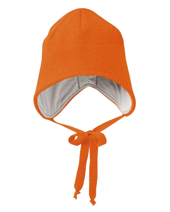 Disana Baby und Kinder Mütze Bio-Merinowolle orange Gr.2 (46-50)