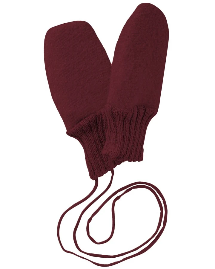 Disana Baby Handschuhe Bio-Merinowolle Walk cassis Gr.1 (7-8 Monate)