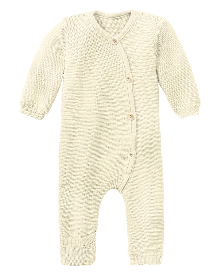 Disana Baby Overall Bio-Merinowolle Strick Qualität natur Gr. 50/56