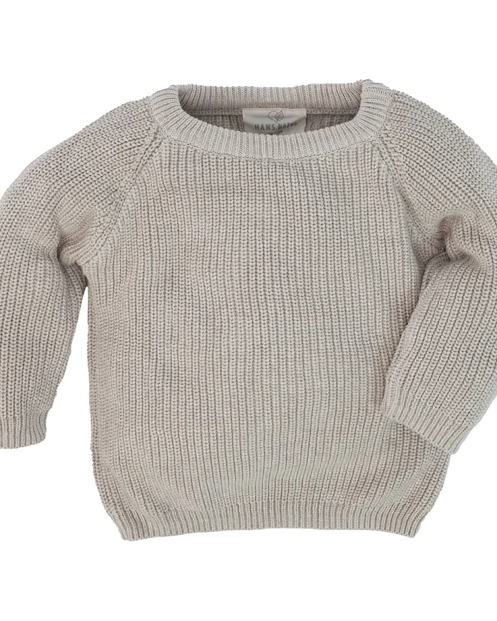 Baby und Kinder Pullover Grobstrick Bio-Baumwolle beige Gr. 62/68