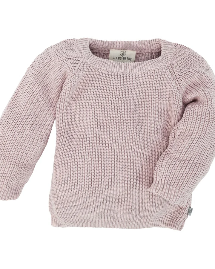 Baby und Kinder Pullover Grobstrick Bio-Baumwolle rosé Gr. 62/68