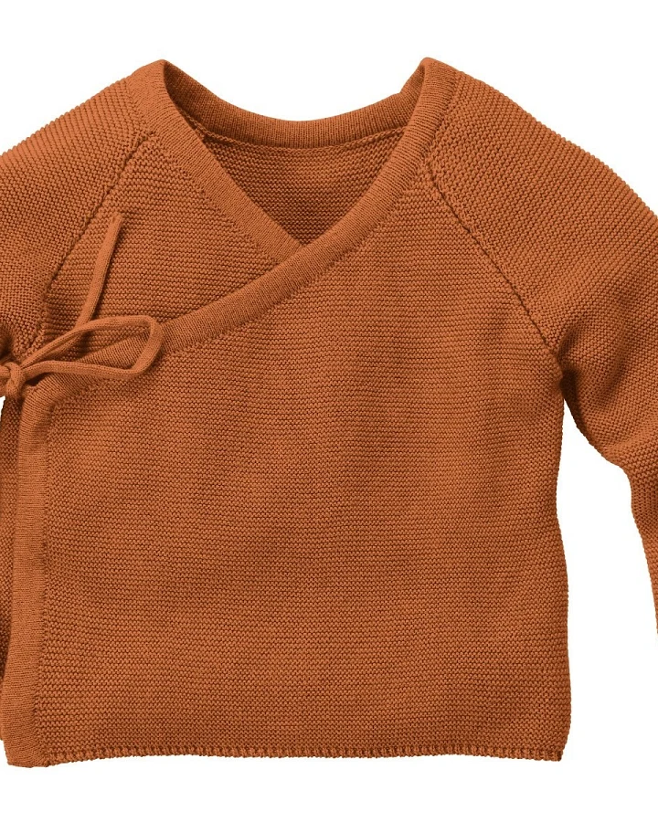 Baby und Kinder Jacke zum Wickeln Strick-Qualität Bio-Baumwolle terra Gr. 86/92