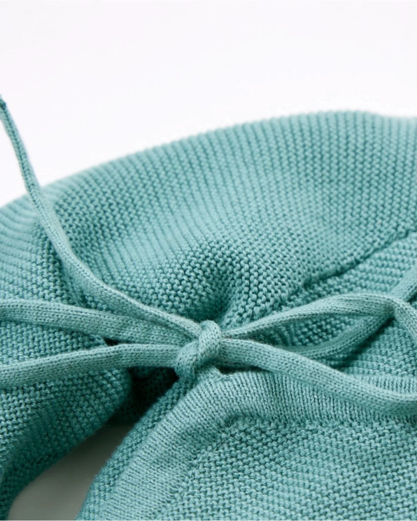 Baby und Kinder Jacke zum Wickeln Strick-Qualität Bio-Baumwolle gletscher Gr. 86/92 – Ansicht 2