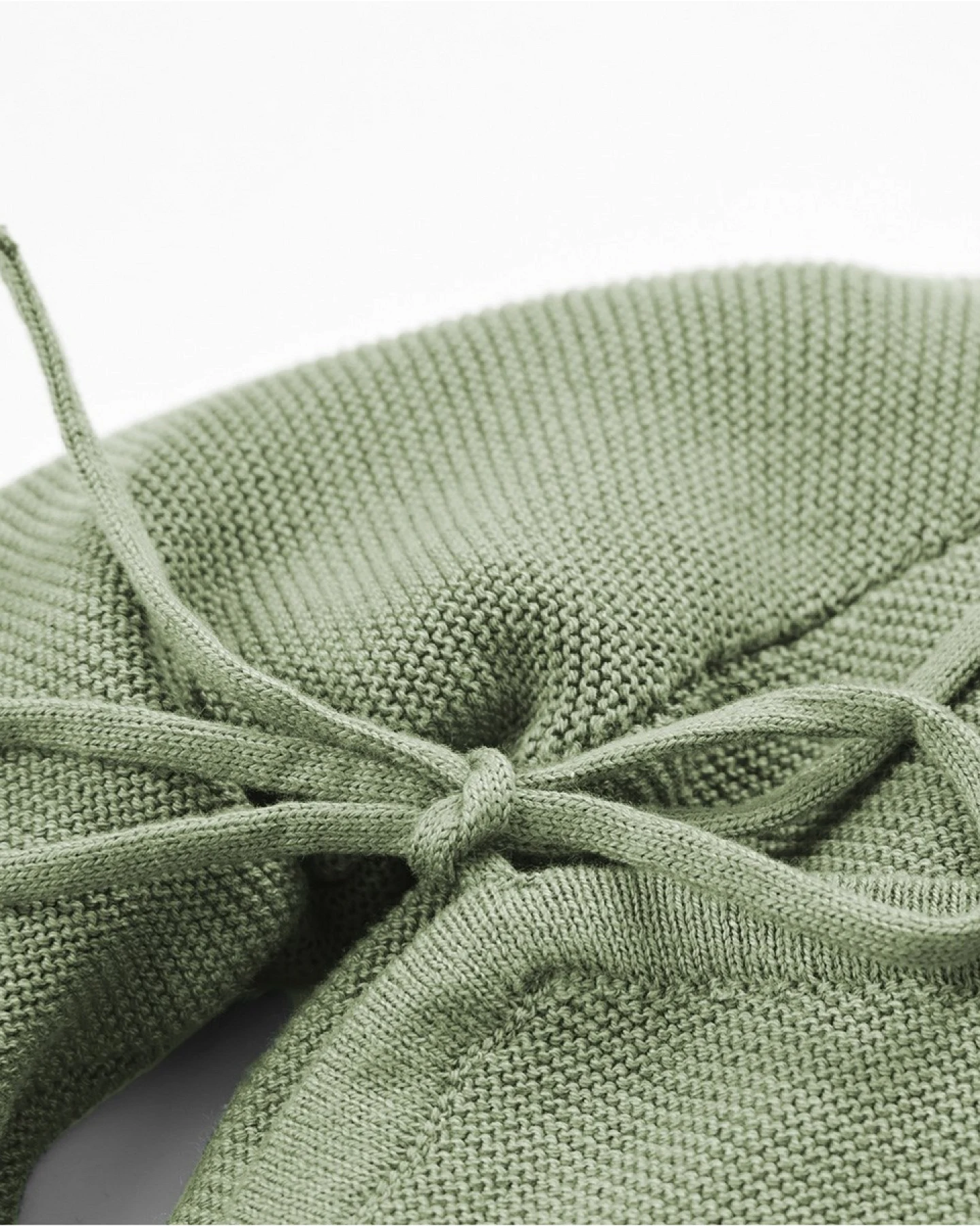 Baby und Kinder Jacke zum Wickeln Strick-Qualität Bio-Baumwolle matcha Gr. 98/104 – Ansicht 2