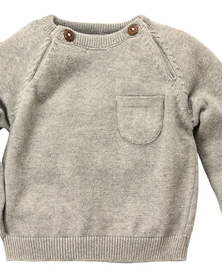 Baby und Kinder Pullover Feinstrick Bio-Baumwolle beige Gr. 50/56