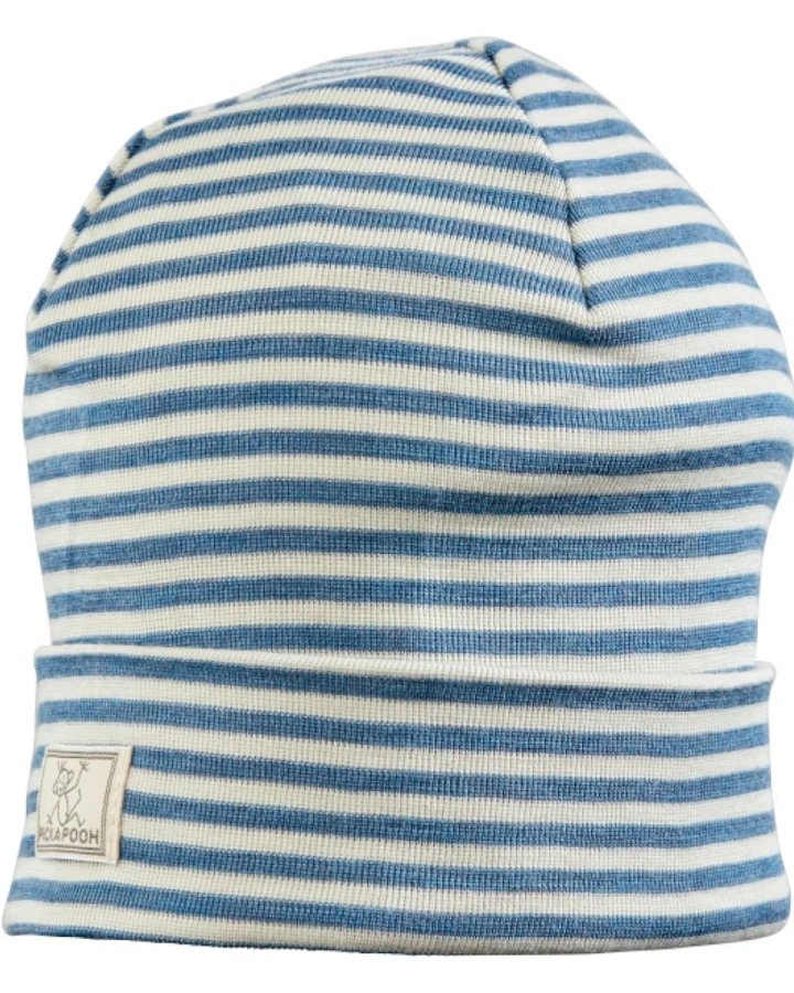 Pickapooh Baby und Kinder Mütze Wolle Seide jeans-natur Gr. 52