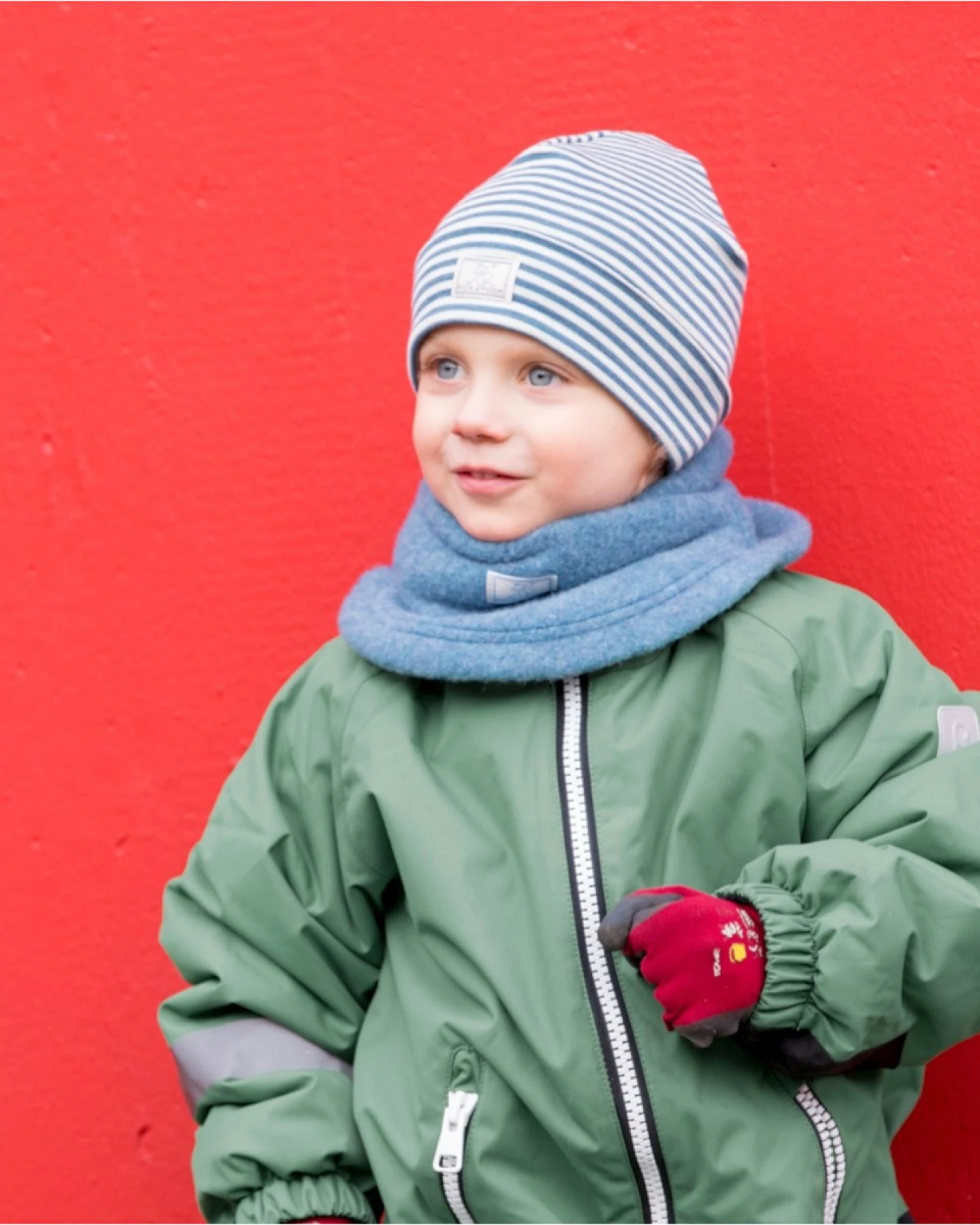 Pickapooh Baby und Kinder Mütze Wolle Seide jeans-natur Gr. 52 – Ansicht 2
