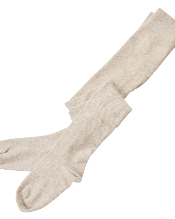 Feine Kinder Strumpfhose Baumwolle (kbA) beige-melange Gr.1-2