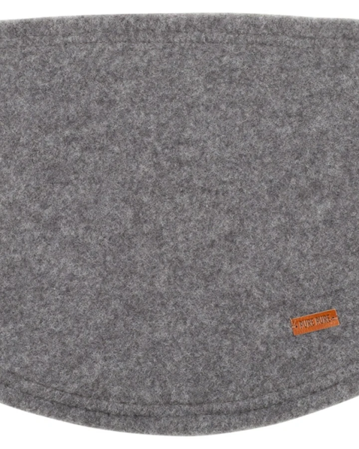 PURE PURE by Bauer Baby und Kinder Schlupfschal Bio-Merinowolle Fleece schiefer Gr. 1, Maße 21 x 20 cm
